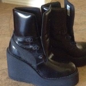 PUMA FENTY RIHANNA WEDGE SNEAKERS 7m BLK